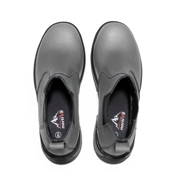 Men's Slip-On Steel Toe Chelsea Work Boots - GREY - 7
